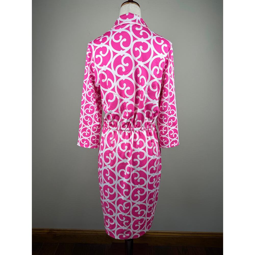 Gretchen Scott Pink White Knot Front Dress Small - Picture 7 of 13